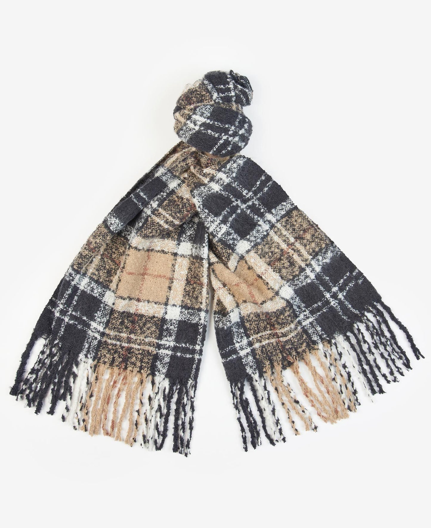 Barbour Women's Saltburn Beanie & Tartan Scarf Set - Rosewood