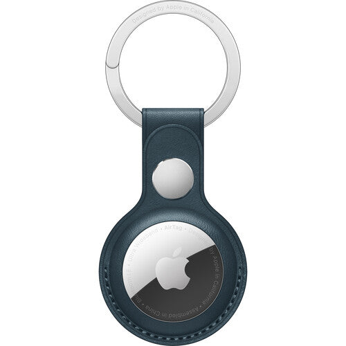 Apple AirTag Leather Key Ring - Baltic Blue