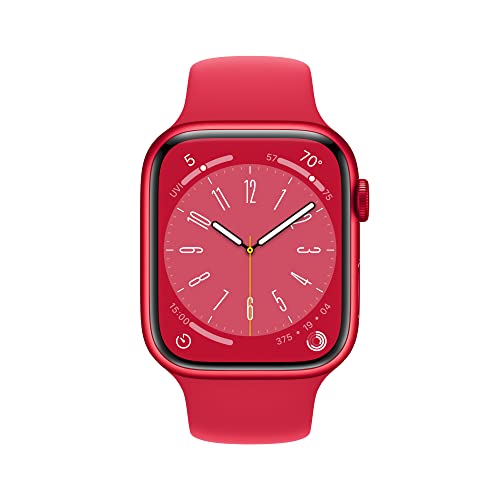 Apple Watch Series 8 GPS 45mm (PRODUCT)RED Aluminum Case w (PRODUCT)RED Sport Band - S/M (2022)