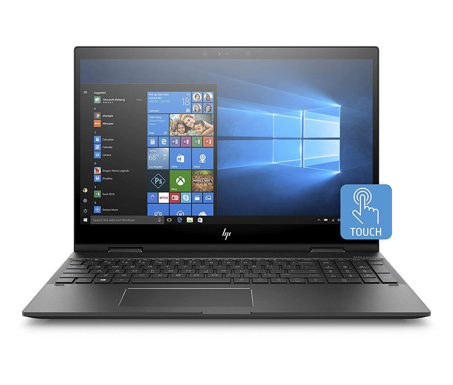 HP Envy x360 15-cp0020nr Laptop Gaming Computer 15.6-in IPS Touch R5-2500U QC 8GB 512 GB SSD