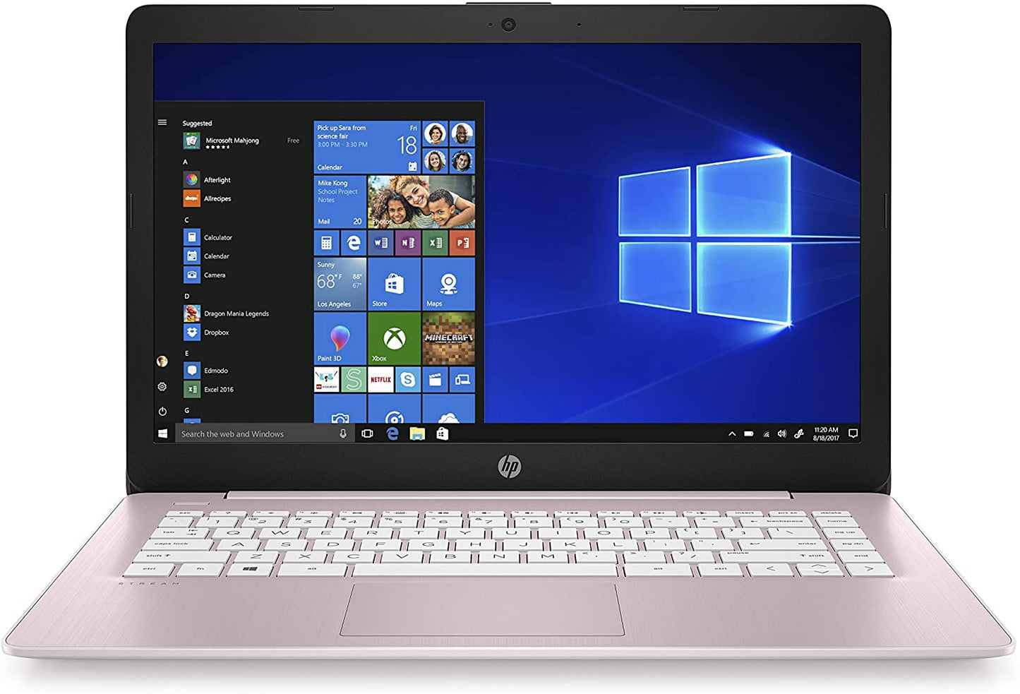 (Open Box) HP Stream 14-in 4GB 32GB 14-CB184NR Laptop Computer - w/ Office 365 - Rose Pink