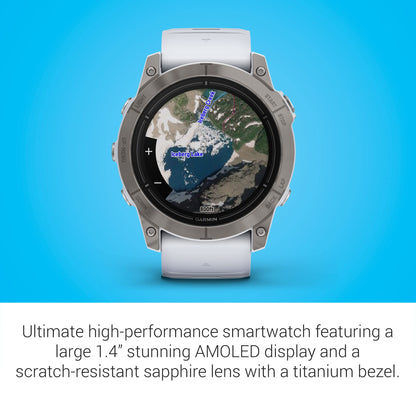 Garmin epix Pro (Gen 2) Sapphire Edition, 51mm, High Performance Smartwatch, Advanced Training Technology, Built-in Flashlight, Whitestone