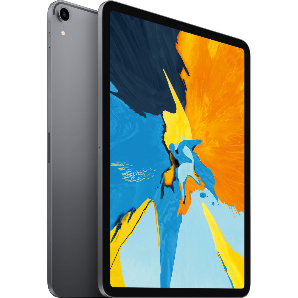 Apple 11-inch iPad Pro Wi-Fi + Cellular 64GB-Space Gray (2018 release) - Side View