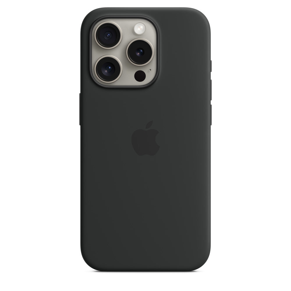 Apple iPhone 15 Pro Silicone Case with MagSafe - Black - MT1A3ZM/A