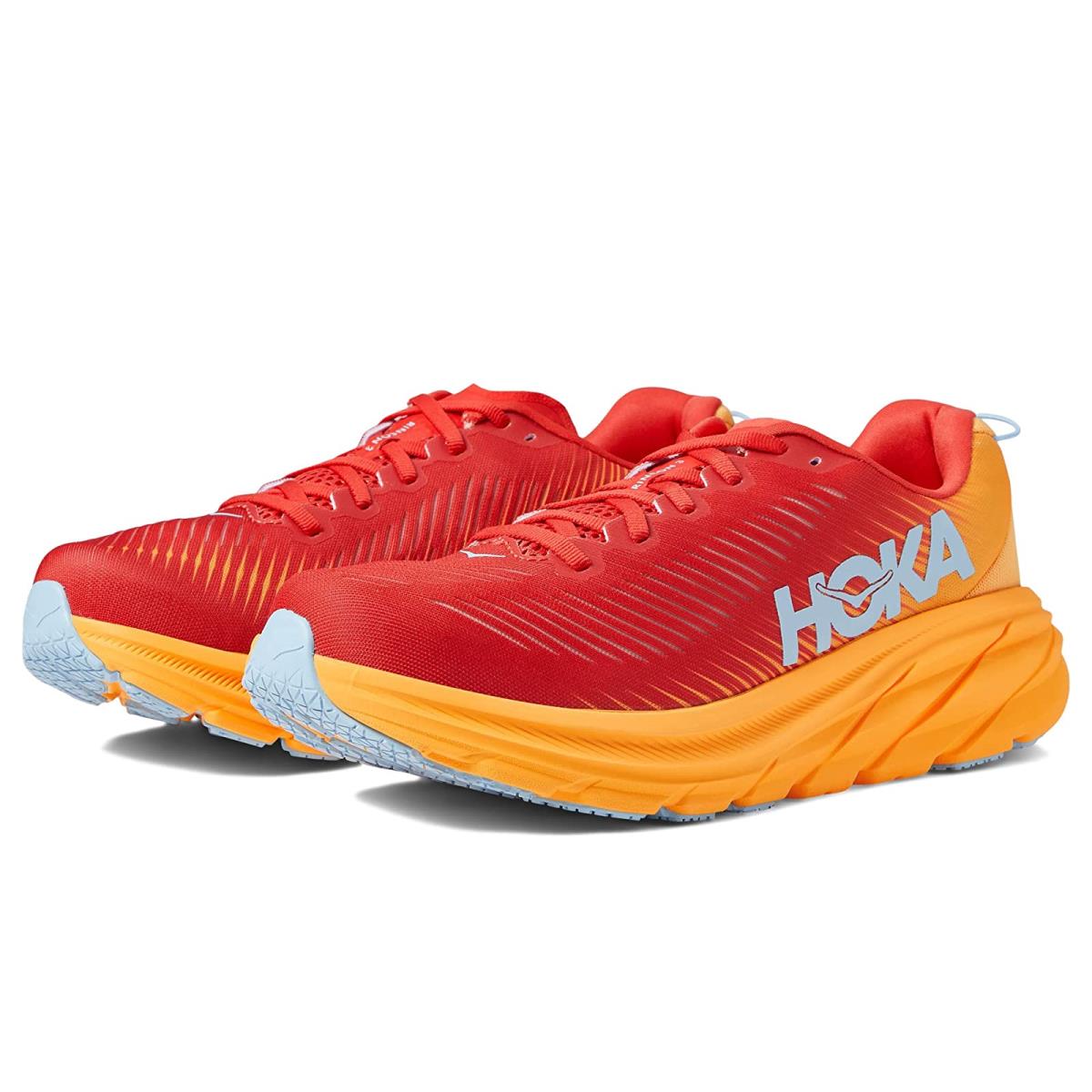 Hoka Rincon 3 Men's Everyday Running Shoe - Fiesta / Amber Yellow - Size 9.5