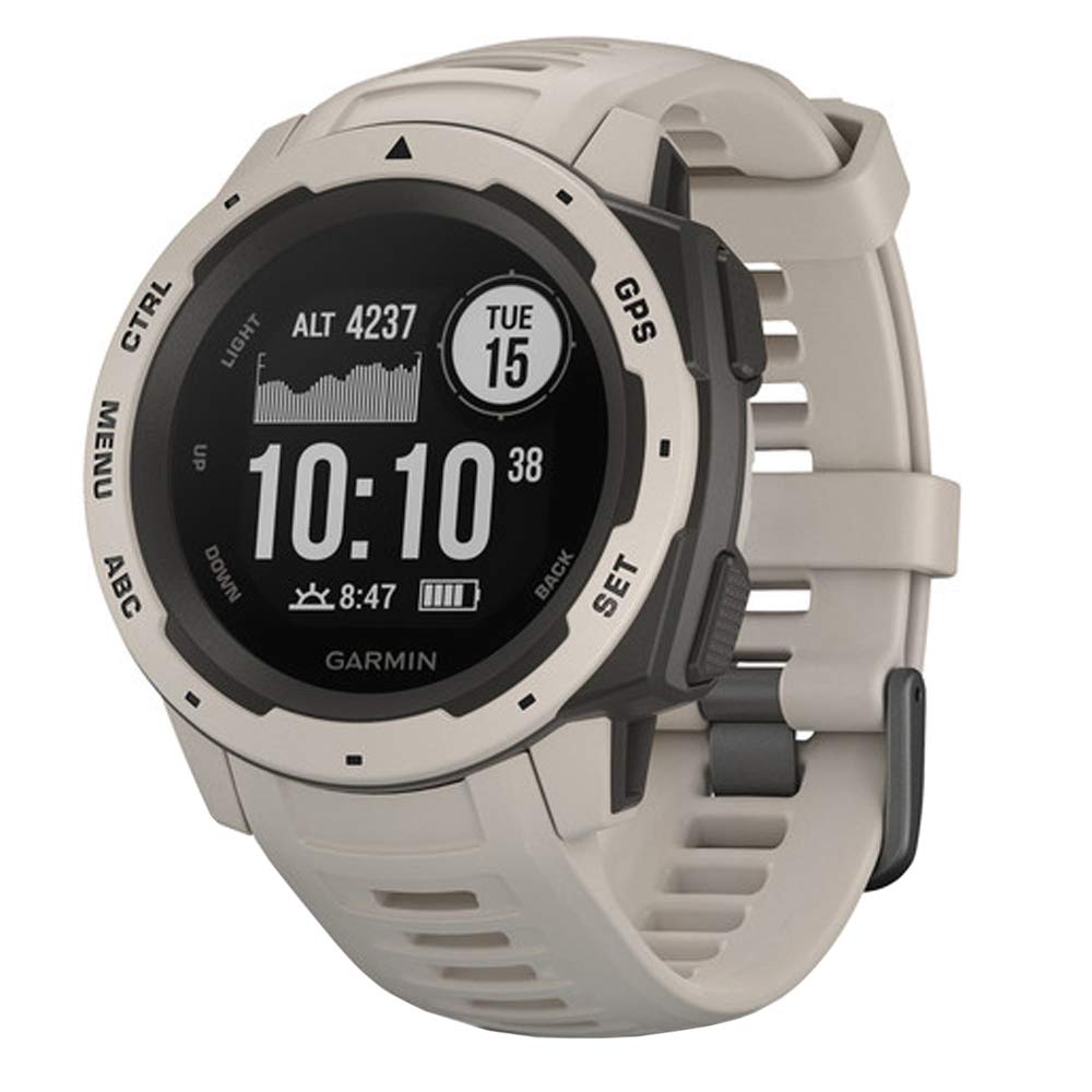 Garmin 010-02064-01 Instinct, Rugged Outdoor Watch with GPS, features Glonass and Galileo, Heart Rate Monitoring, 3-Axis Compass, Tundra