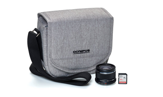 Olympus Step-Up Kit w 25mm F1.8 Lens, Case and 32GB SD Card for E-M10s E-PL8 E-PL9 E-M5s