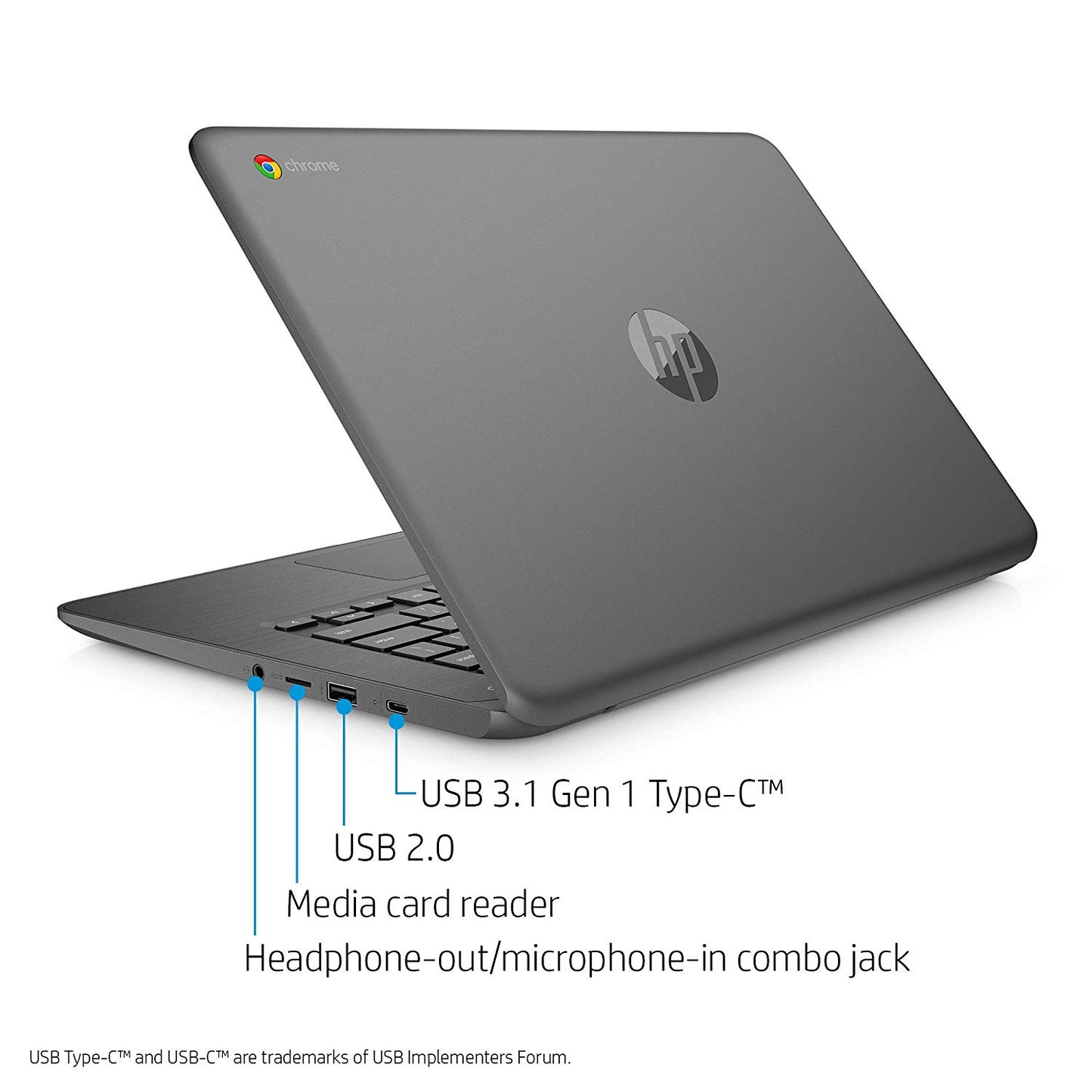 HP Chromebook 14-in Touchscreen, 4GB, 32GB, 14-db0060nr Chalkboard Gray