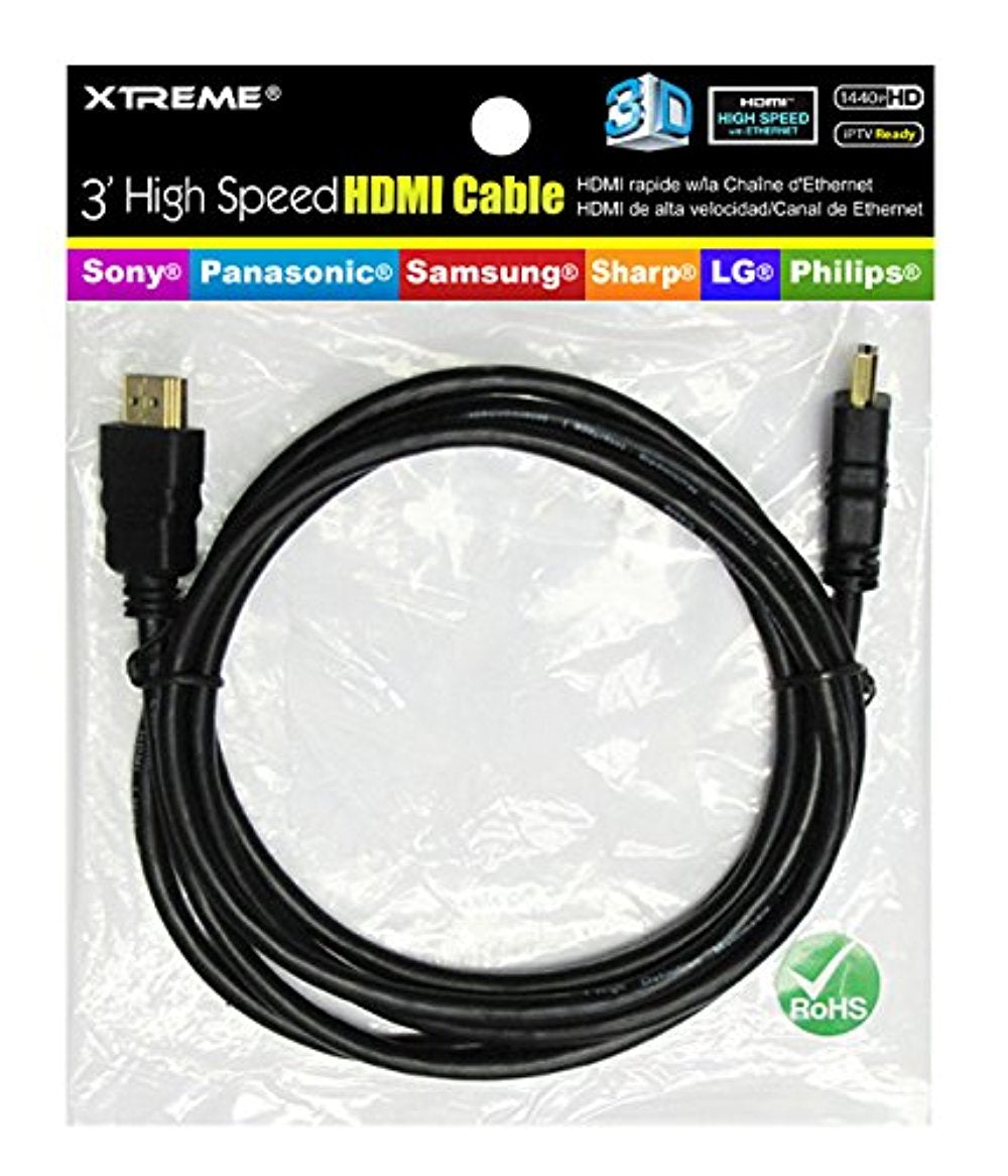 Xtreme Cables 3FT High Speed HDMI cable w/ Ethernet