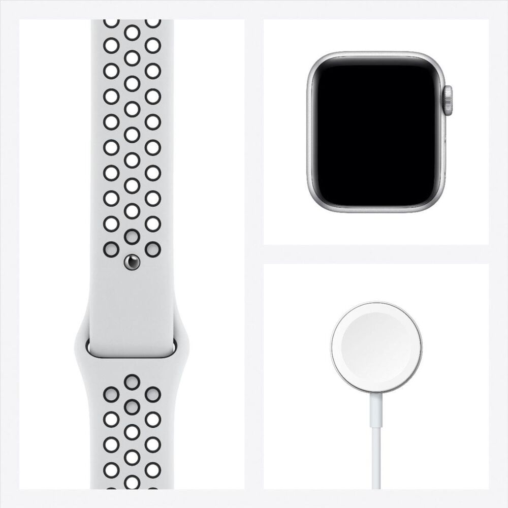 Apple Watch Nike SE GPS, 40mm Silver Aluminum Case with Pure Platinum/Black Nike Sport Band