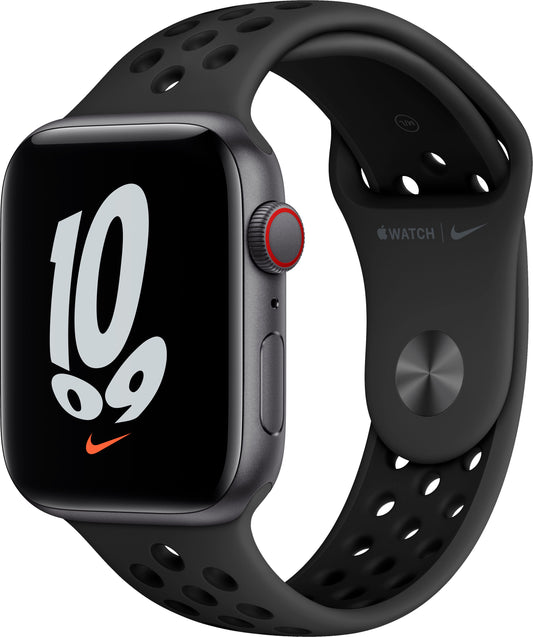 Apple Watch Nike SE GPS + Cellular, 44mm Space Gray Aluminum Case with Anthracite/Black Nike Sport Band