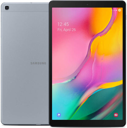 Samsung Galaxy Tab A 10.1-in Silver 128GB Tablet with Wireless Bluetooth Keyboard Case (Bundle)