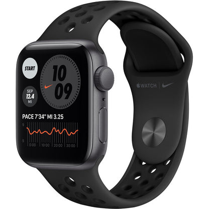 (Open Box) Apple Watch Nike SE GPS, 40mm Space Gray Aluminum with Anthracite/Black Nike Sport Band