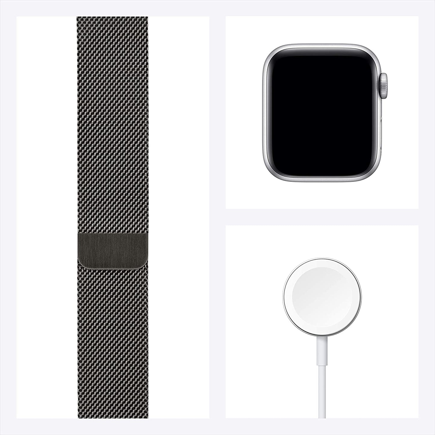 Apple Watch Series 6 GPS + Cellular 40mm Graphite Stainless Steel w Graphite Milanese Loop