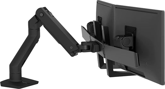 Ergotron Desk Mount for Dual Monitors - Matte Black - up to 32" Screen, 35 lb Load