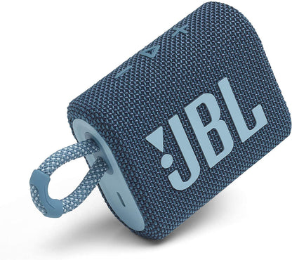 JBL Go 3 Portable Waterproof Bluetooth Speaker, Blue