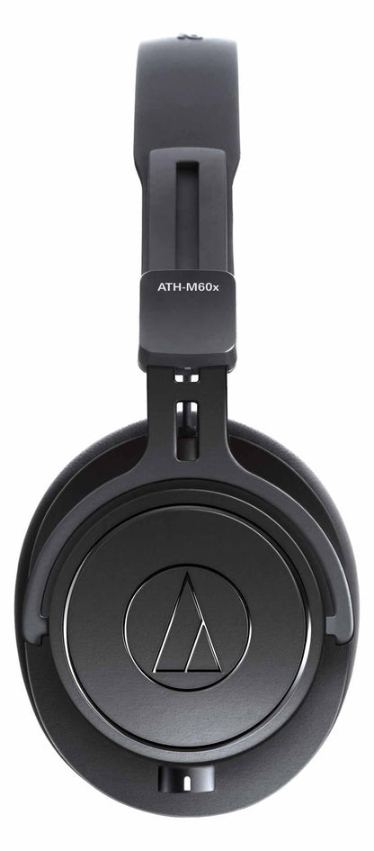 Audio-Technica ATH-M60X On-Ear Closed-Back Professional Studio Monitor Headphones - Black