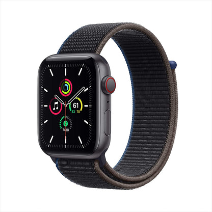 Apple Watch SE GPS + Cellular 44mm Space Gray Aluminum w Charcoal Sport Loop