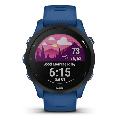 Garmin Forerunner® 255, GPS Running Smartwatch, Tidal Blue