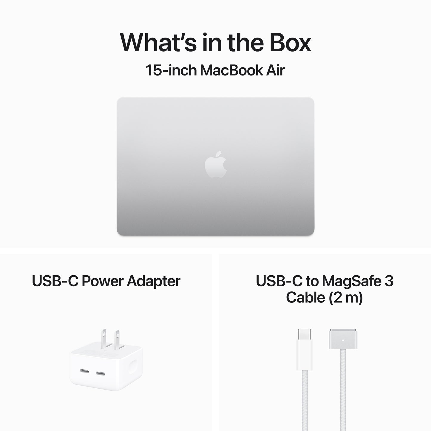Apple MacBook Air 15-in M3 8C CPU - 10C GPU, 8GB 256GB, Silver - MRYP3LL/A (Spring 2024)