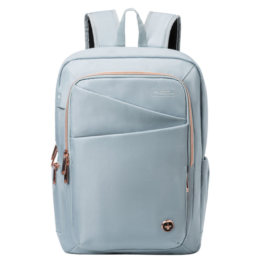 Swissdigital Katy Rose Teal Blue Computer Backpack with Built In Apple Find My