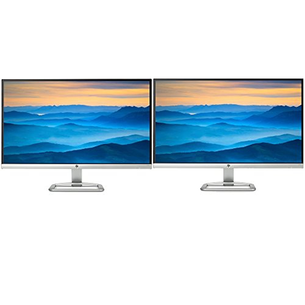 HP 27er 27-Inch IPS LED Backlit PC Computer Dual Monitors - T3M88AA