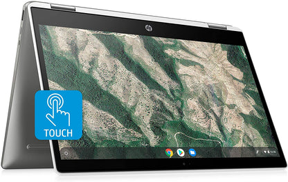 HP Chromebook x360 14-in 14b-ca0010nr Touchscreen 2 in 1 4GB 32GB White, Silver