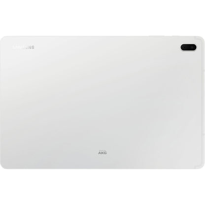Samsung Galaxy Tab S7 FE 12.4-in 64GB Tablet Mystic Silver SM-T733NZSAXAR (2021) + Keyboard Case Bundle
