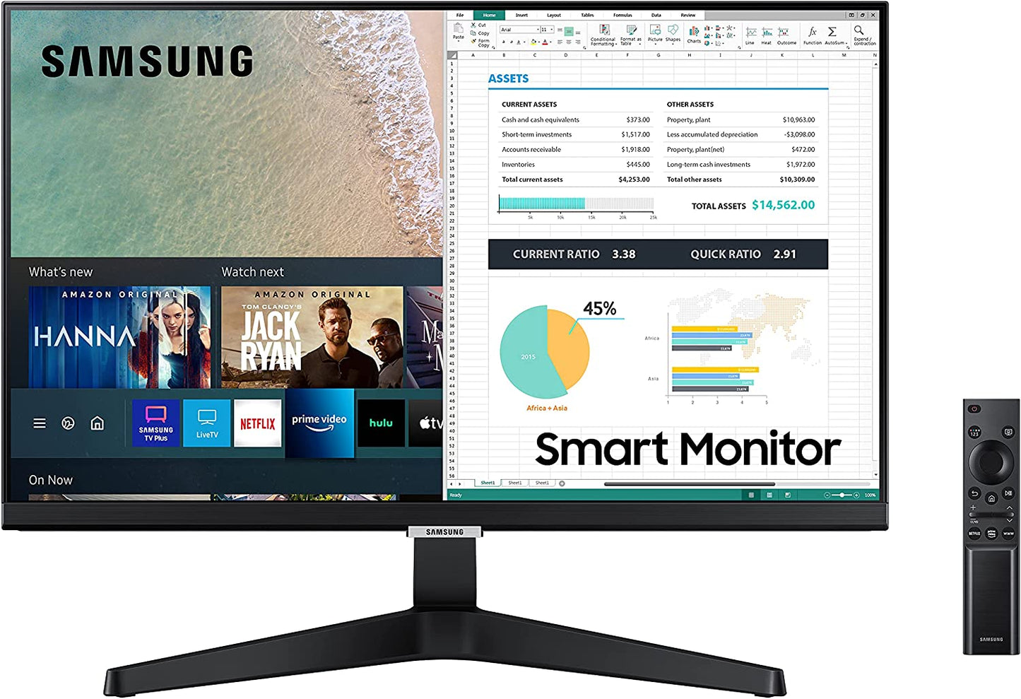 SAMSUNG 24-in M5 Smart Monitor with Netflix, YouTube, HBO, Prime Video and Apple TV