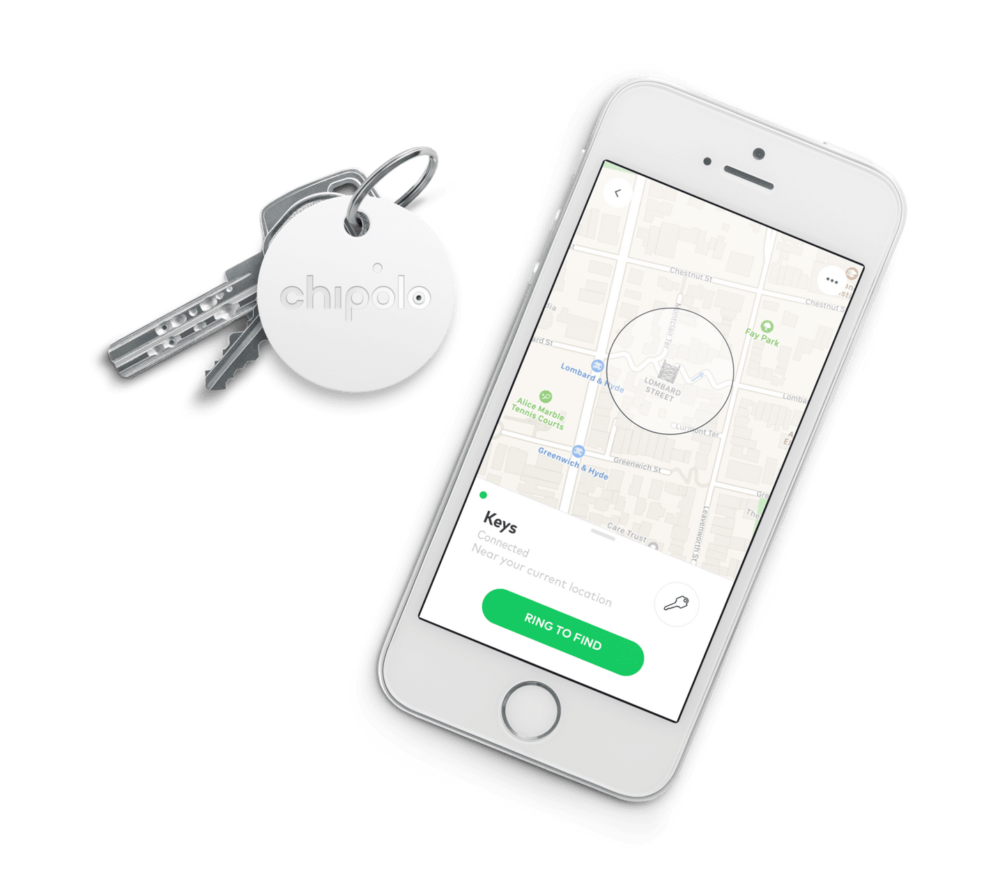 Chipolo Classic 2.0 Bluetooth Item Tracker / Finder - White