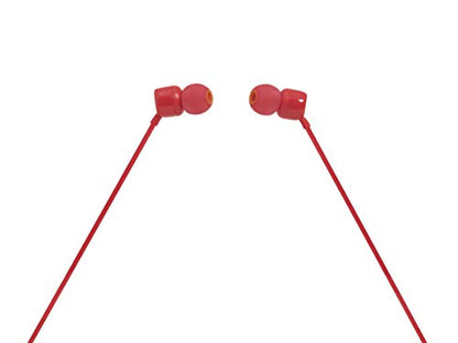 JBL TUNE 110 - In-Ear Headphones with One-Button Remote - Red