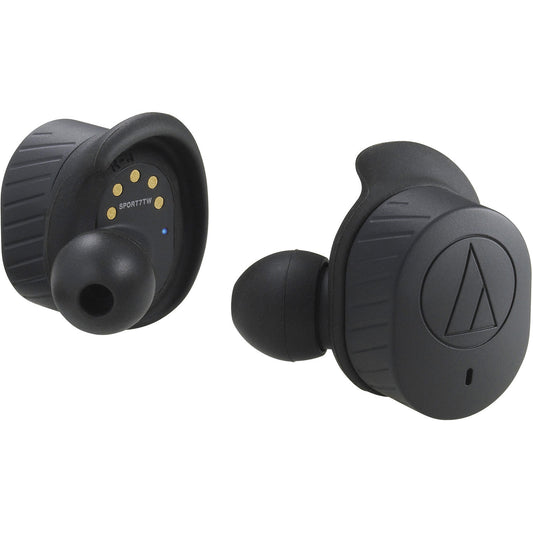 Audio-Technica ATH-SPORT7TW SonicSport True Wireless In-Ear Headphones, Black