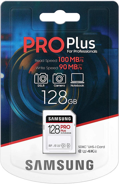 (Open Box) SAMSUNG PRO Plus SDHC SD Card 128GB (MB-SD128H/AM)