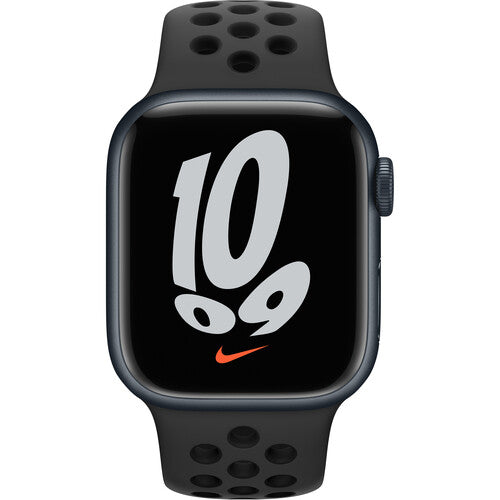 Apple Watch Nike Series 7 GPS, 41mm Midnight Aluminum Case with Anthracite/Black Nike Sport Band