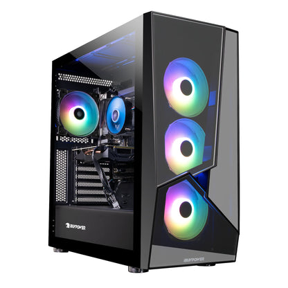 iBUYPOWER Gaming Desktop Computer SlateMR 249a | R5 3600 8 GB GTX 1650 4 GB 500 GB SSD w/ Fan Cooling