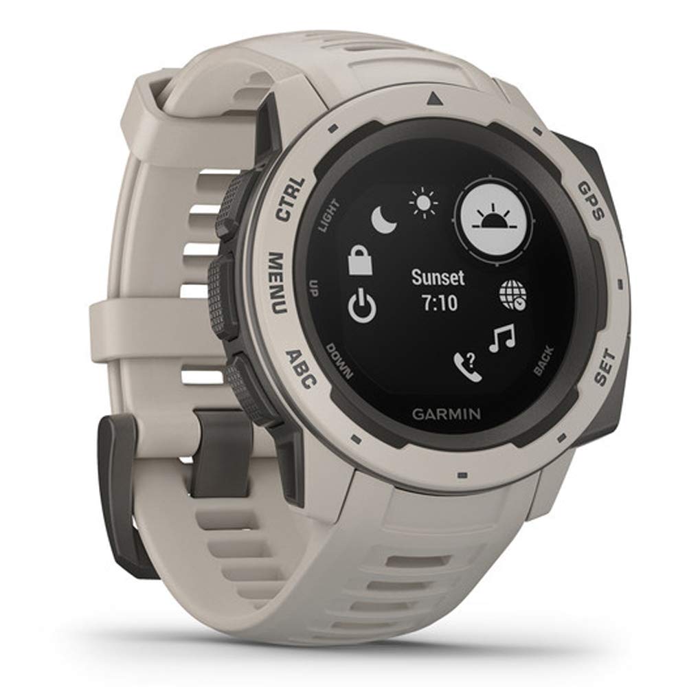 Garmin 010-02064-01 Instinct, Rugged Outdoor Watch with GPS, features Glonass and Galileo, Heart Rate Monitoring, 3-Axis Compass, Tundra