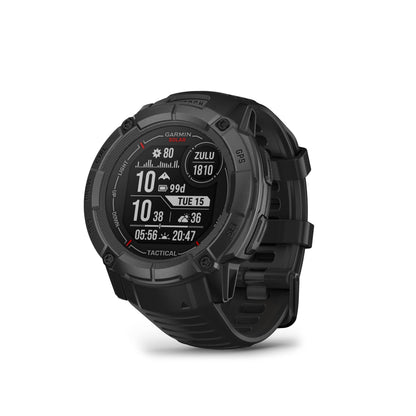 Garmin Instinct 2X Solar - Tactical Edition, Rugged GPS Smartwatch, Built-in Flashlight, Ballistics Calculator, Solar Charging Capability, Black