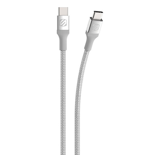 SCOSCHE USB C TO USB C Braided Cable 10ft - Silver