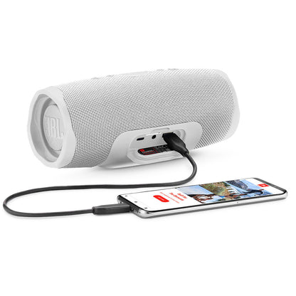 JBL Charge 4 Portable Bluetooth Speaker - White