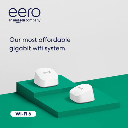 eero 6+ Wireless Mesh Router - covers up to 3000 sq/ft (2 pack)