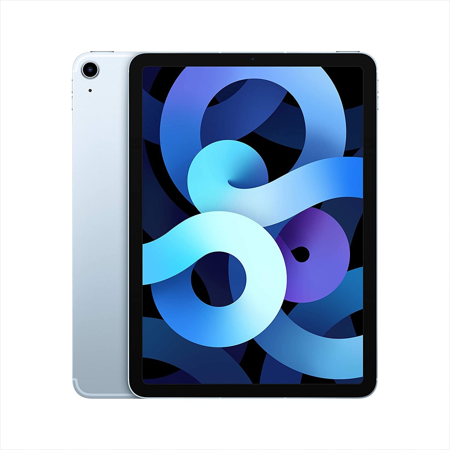 Apple 10.9-inch iPad Air Wi-Fi+Cellular 256GB-Sky Blue(Fall2020)4th Gen - Front View