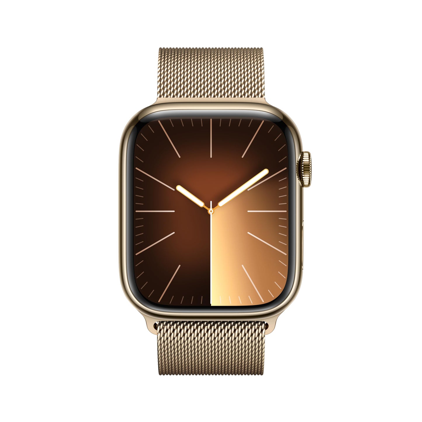Apple Watch Series 9 GPS + Cellular 45mm Gold Stainless Steel Case with Gold Milanese Loop (2023)
