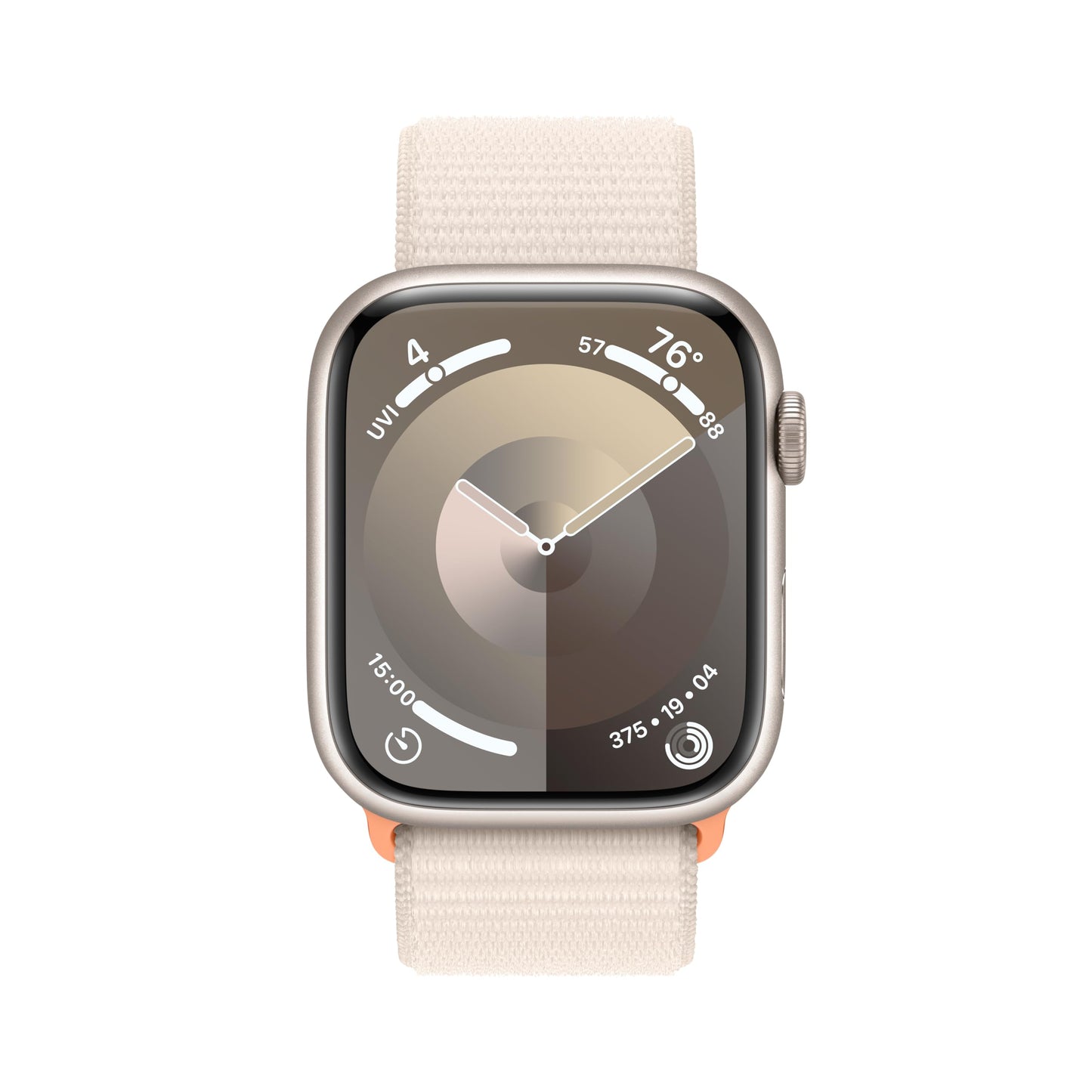 Apple Watch Series 9 GPS 45mm Starlight Aluminum Case with Starlight Sport Loop (2023)