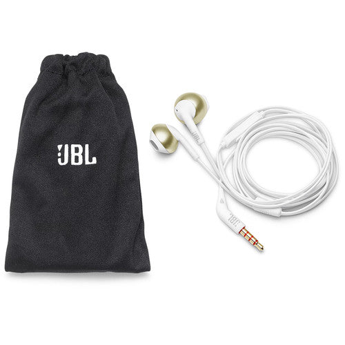 JBL Tune 205 In-Ear Headphone with One- Button Remote/Mic, Champagne Gold