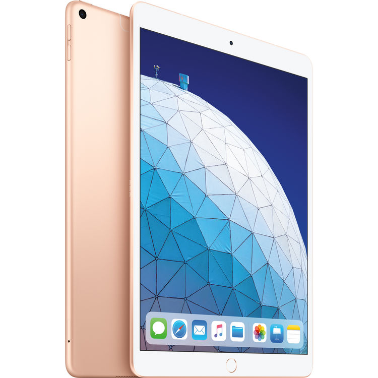Apple 10.5-inch iPad Air Wi-Fi + Cellular 256GB - Gold 3rd Gen (2019) - Side View