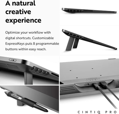 Wacom Cintiq Pro 16 Creative Pen and Touch Display 4K Graphic Drawing Monitor