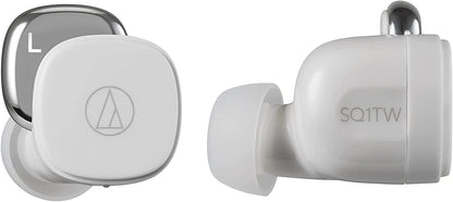 Audio-Technica ATH-SQ1TWBK Wireless in-Ear Headphones, White