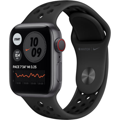 Apple Watch Nike Series 6 GPS + Cellular, 40mm Space Gray Aluminum with Anthracite/Black Nike Sport Band