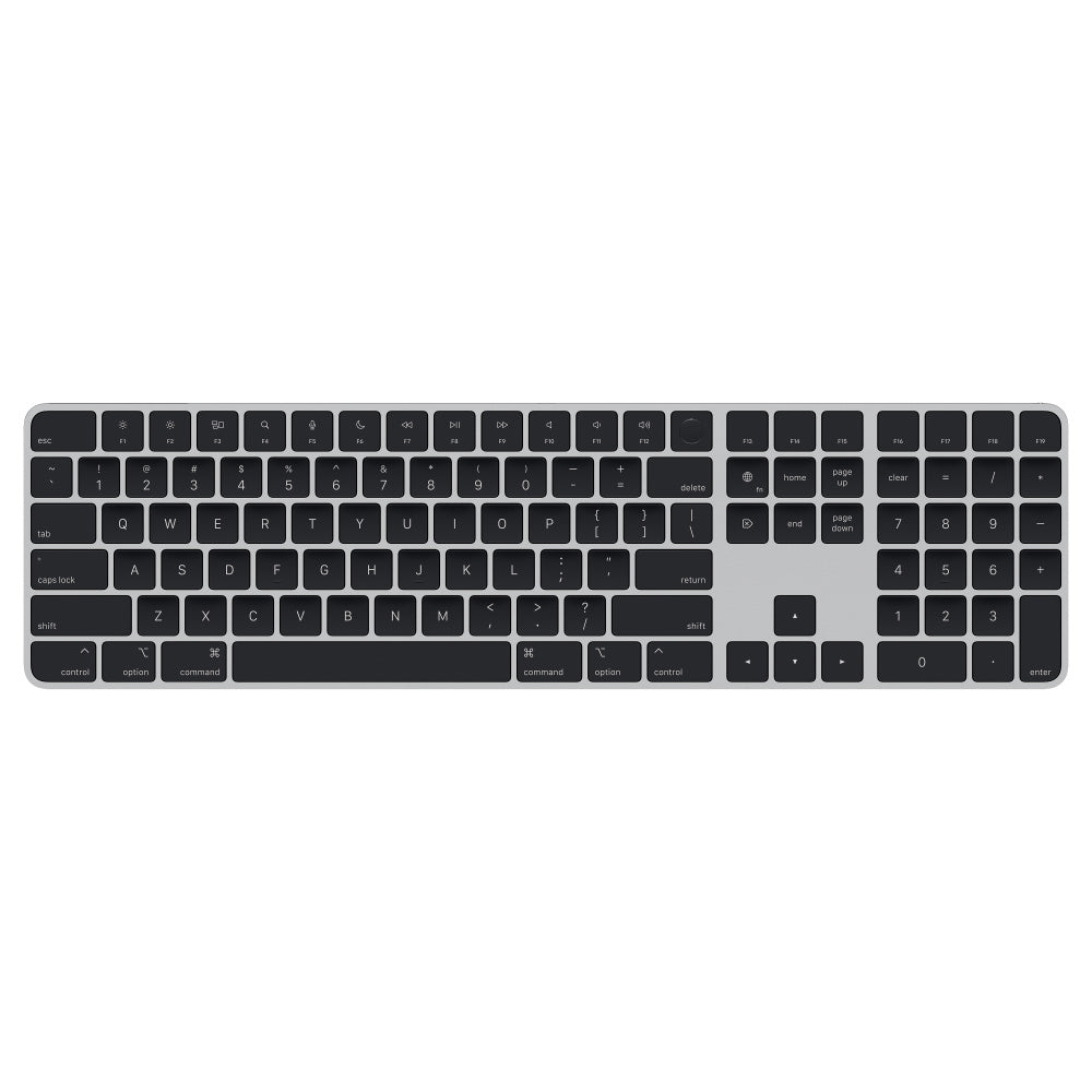 Apple Magic Keyboard w Touch ID and Numeric Keypad for Mac models w Apple silicon - Black Keys - US English (MMMR3LL/A)