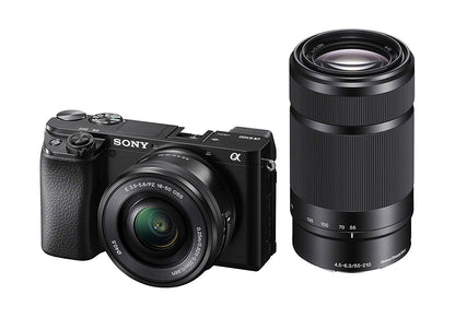 Sony Alpha A6100 Mirrorless Camera with 16-50mm+ 55-210 Lens - ILCE6100Y/B